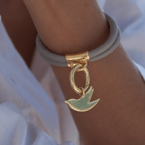 18k gold plated & sterling silver Jewelry BIRD CHARM - gold