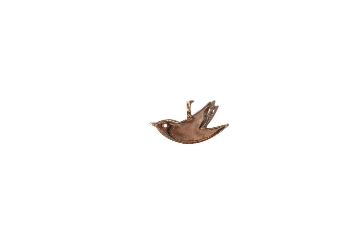 18k gold plated & sterling silver Jewelry BIRD CHARM - gold