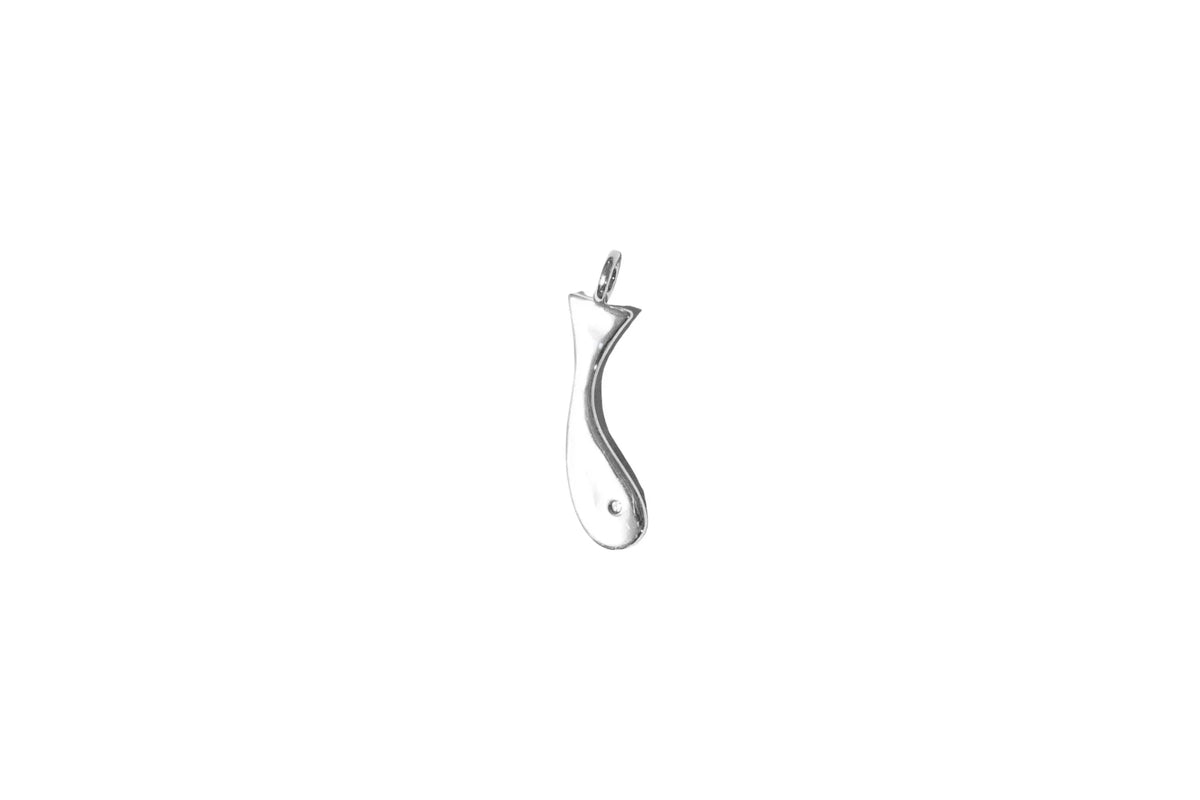 18k gold plated & sterling silver Jewelry FISH CHARM SILVER