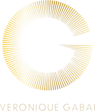 Veronique Gabai Logo in gold with transparent background