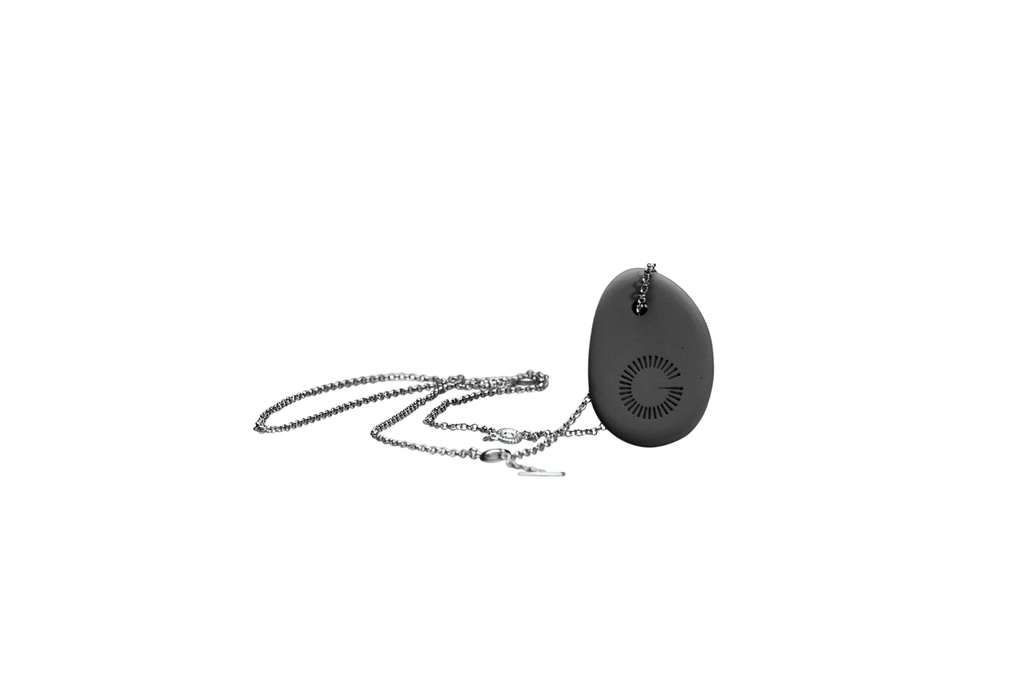 CERAMIC PEBBLE grey&silver
